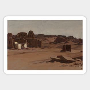 Modern Tombs, Aswan, Egypt by Elihu Vedder Magnet